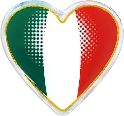 Produktbild von Sticker 3D Flagge Italien Herz HQ