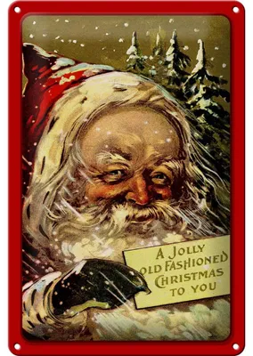 Produktbild von Blechschild Weihnachtsmann Winter Schnee Christmas 20x30cm