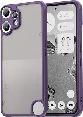 Obrázek produktu pro Pouzdro pro Nothing CMF Phone 2 Pro, průsvitná matná zadní strana s ochranou fotoaparátu, nárazuvzdorné ochranné pouzdro Fialová