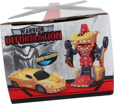Produktbild von Roter Transformer Bumblebee - Batteriebetriebenes Roboterauto-Spielzeug