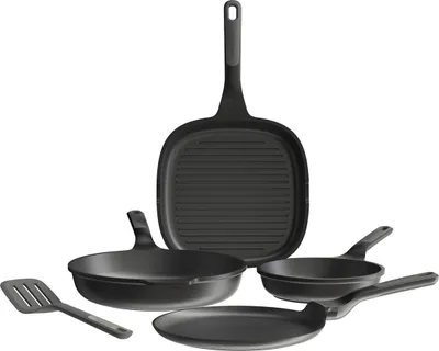 Produktbild von Set mit 4 antihaftbeschichteten bratpfannen und pfannenwender Berghoff 3950601