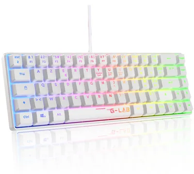 Produktbild von Gaming-Tastatur G-Lab Keyz Hydrogen, 60%, AZERTY, kabelgebunden, beleuchtet