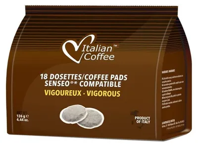 Zdjęcie produktu dla Italian Coffee Vigoroso Senseo pads - 18 saszetek kompatybilnych z Senseo