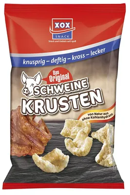 Immagine prodotto di XOX Croste di maiale in cotenne fritte 100g confezione da 5