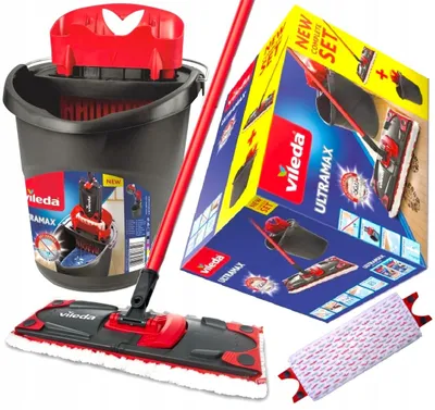 Produktbild von Vileda Ultramax Eimer und Flachwischer Reinigungsset
