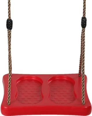 Produktbild von Fußschaukel aus Kunststoff Schaukelbrett 36x36x4 cm Stehschaukel : Rot Farbe: Rot