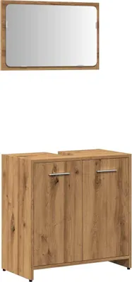 Produktbild von vidaXL Badschrank mit Spiegel Artisan-Eiche Holzwerkstoff