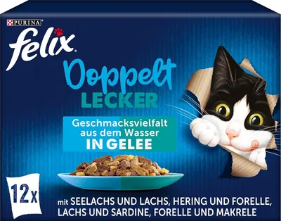Produktbild von FELIX Doppelt Lecker Geschmacksvielfalt aus dem Wasser Katzennassfutter, 1x12x85g (1x12x85g)