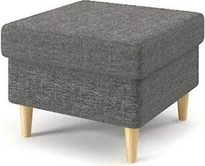 Produktbild von Fußhocker Milo - Farben zur Auswahl - Hocker für Wohnzimmer & Esszimmer Skandinavisch - Sitzhocker Wohnzimmer FARBE: DUNKELGRAU