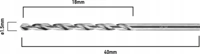 Productafbeelding van HSS-metaalboorte, DIN 338, 1,5 mm, 3 stuks