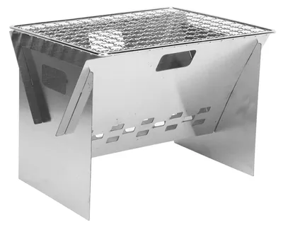 Obrázek produktu pro Skládací gril z nerezové oceli, přenosný mini gril pro 1 až 2 osoby