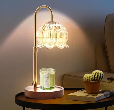 Produktbild von Duftkerzenwärmerlampe mit 2 Glühbirnen, elektrischer Kerzenwärmer mit Timer und Dimmer für die Inneneinrichtung