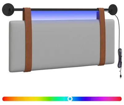 Produktbild von Hängendes Kopfteil Mit LED Licht Wolkengrau Antikes PU