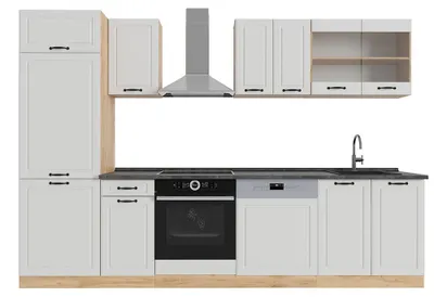 Produktbild von Küchenzeile Vicco R-Line Weiß Landhaus/Goldkraft Eiche 300 cm , AP Anthrazit, Model 53469