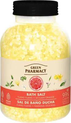 Produktbild von GREEN PHARMACY Badesalz mit Ylang-Ylang und sizilianischer Orange, 1000 g