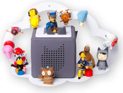 Produktbild von moin minis Wolke Weiß magnetisches Regal kompatibel mit 20 Tonie Figuren und Tonie Box Wolkenregal für Kinder Hörfiguren Magnetregal