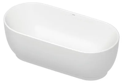 Produktbild von Duravit Oval-Badewanne Luv 180x85x46 cm freistehend matt Weiß