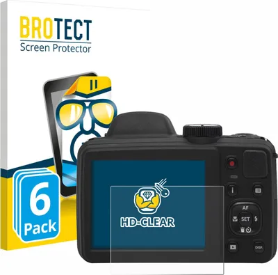 Produktbild von 6x Für Kodak Pixpro AZ405 Schutzfolie BROTECT Displayschutz Display Schutz Folie Klar Transparent
