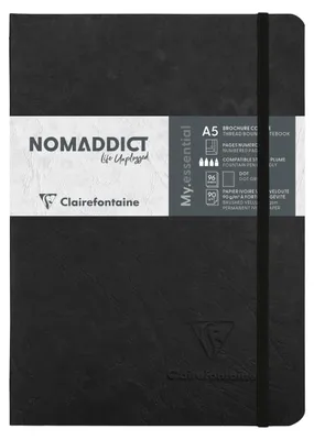Productafbeelding van Clairefontaine Notitieboek AgeBag MyEss A5, 96 bladzijden, geruit, zwart