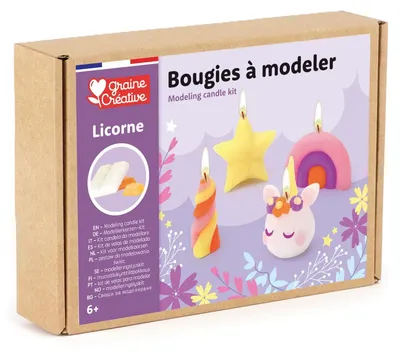 Image de Kit Bougies à Modeler Licorne – DIY Créatif Enfant