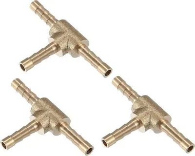 Produktbild von Messing Auto-Weerhaak Slangaansluiting T-vorm 3-weg Connector 3 Stück 4 mm