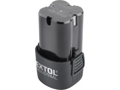 A black and gray battery pack for a power tool, shown against a white background.