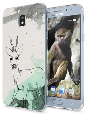 Image de Samsung J3 2017 Modèle UE Housse silicone par NALIA, Motif Mobile Case Cover Bumper Deer