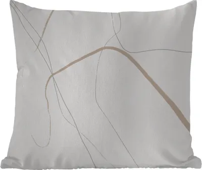Produktbild von MuchoWow® Outdoor Kissen - Abstrakt - Minimalismus - Linienkunst - 50x50 cm - Wetterfest - Lounge Kissen - Komfortabel - Kissen mit Bild
