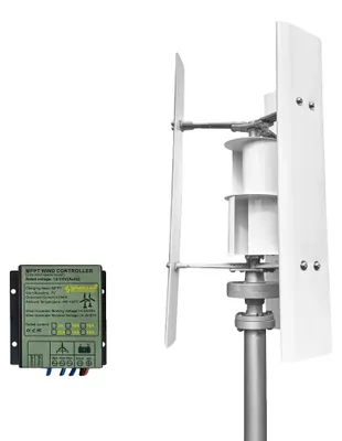 Image de Éolienne, puissance de 3 000 W, fonctionnement silencieux, régulateur MPPT , modèle 3000W-B, 12 V
