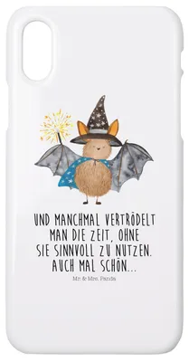 Produktbild von Mr. & Mrs. Panda Iphone 10 Handyhülle Fledermaus Zauberer - Weiß - Geschenk, Lustige Sprüche, Hülle, Cover, Fledermäuse, Reinsteigern, Frauen, X, Magier, Handy