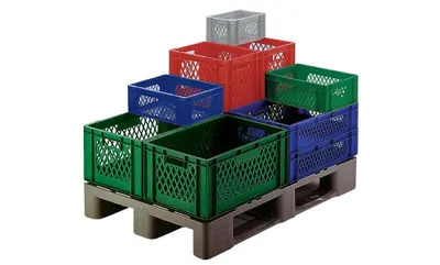 Image de LA-KA-PE Bac gerbable de transport L600xl400xH270mm - TK600/270-1 GRIS