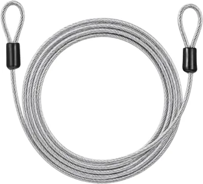 Productafbeelding van Staalkabel met oogjes - 2 m x 4 mm - Transparant