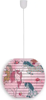 Produktbild von Näve Leuchten Papierleuchte "Kid Ballon" Ø: 40cm Einhorn Papierleuchte "Kid Ballon" Ø: 40cm Einhorn Papierleuchte "Kid Ballon" Ø: 40cm Einhorn, Leuchtenschirm im Romantic Style, aus Metall und Papier in bunt, Ø 40 cm