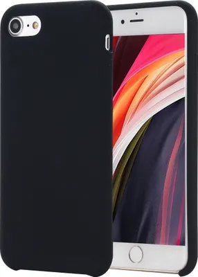 Produktbild von Mobigear Rubber Touch iPhone SE (2022) Silikon Hülle Backcover - Schwarz