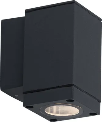 Image de Applique murale LED RGB, spot vers le bas, aluminium gris, H 11,2 cm