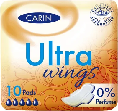 Immagine prodotto di Assorbenti ultra igienici Carin con ali, 10 pz