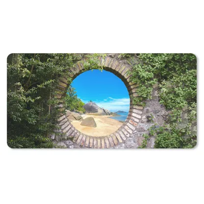 Produktbild von MuchoWow® Schreibtischunterlage Sommer - Strand - Aussicht - Tropisch 80x40 cm - XXL Mauspad - Gaming Mauspad