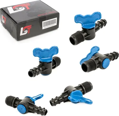 Produktbild von 5x Absperrhahn Verbindungsstück Bewässerungssystem Schlauchkupplung Ø 16x1/2 mm