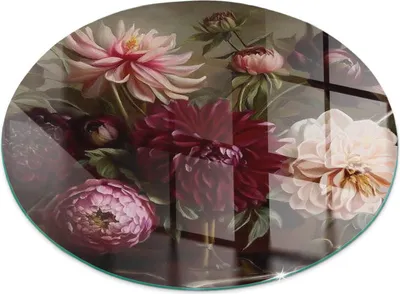 Produktbild von Blumenstrauß im Detail – Glasbodenplatte für – Kaminofen – Kaminplatte Glas – Schutzglas – Funkenschutzplatte –Glasbodenplatte Feuerfeste – Hitzeschutzplatte – Bodenschutz aus Glas – fi 70cm