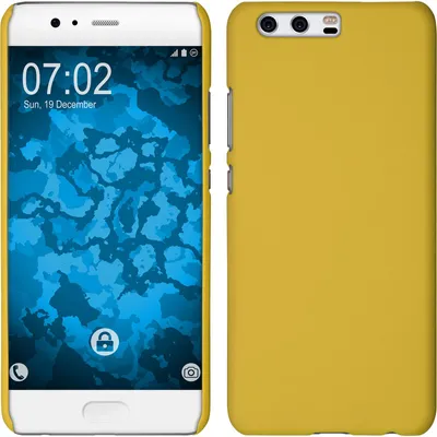 Produktbild von PhoneNatic Case kompatibel mit Huawei P10 Plus - Hülle gelb gummiert Hard-case + 2 Schutzfolien
