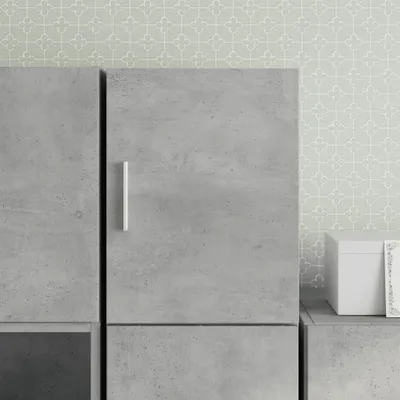 Image de vidaXL Armoire murale gris béton 30x42,5x40 cm Bois composite