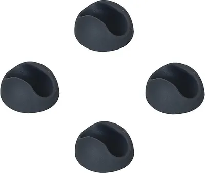 Image de Mucola Pieds de table 4 pièces Hairpin Leg Pieds en épingle à cheveux Piètement de table Patins de table Pied de table de salle à manger - Noir 3 entretoises 72CM