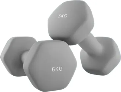 Produktbild von 2-teilige Hanteln 5 kg – Neoprenbeschichtung – 21 x 10,5 cm