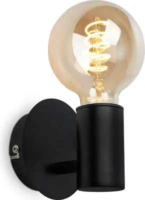 Produktbild von Wandleuchte 10 cm exk. E27 max. 10 Watt IP44 Spritzwasserschutz schwarz Briloner