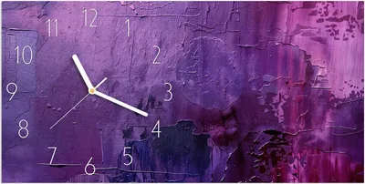 Produktbild von Wanduhr aus Glas mit Motiv Abstrakte Textur- 60 x 30 cm - inkl. Aufhängesystem