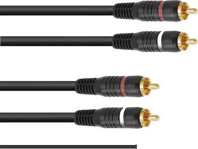 Produktbild von OMNITRONIC Cinch Kabel 2x2 Erdung 1,5m