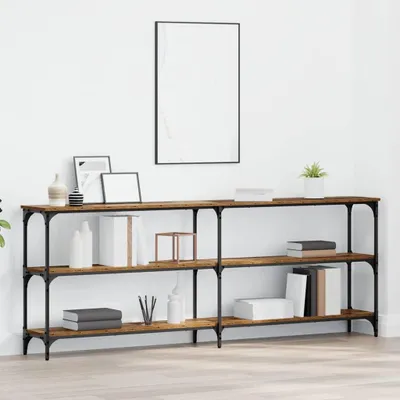 Obrázok produktu pre vidaXL Konzolový stolík z regenerovaného dreva 200 x 29 x 75 cm preglejka a kov