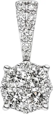 Produktbild von JOBO Anhänger 585 Gold Weißgold 18 Diamanten Brillanten 0,36ct. Diamantanhänger