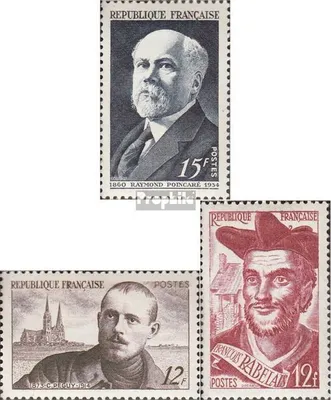 Produktbild von Briefmarken Frankreich 1950 Mi 882,883,884 (kompl.Ausg.) postfrisch Poincare