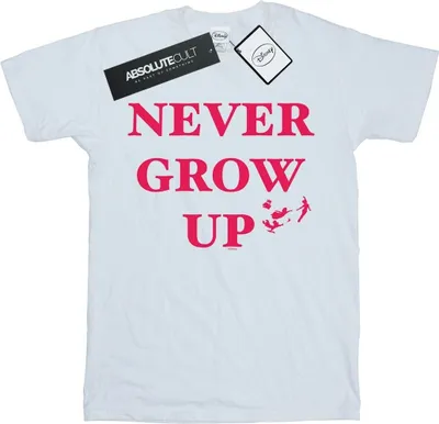 Produktbild von Disney - "Never Grow Up" T-Shirt für Damen BI42465 (3XL) (Weiß)